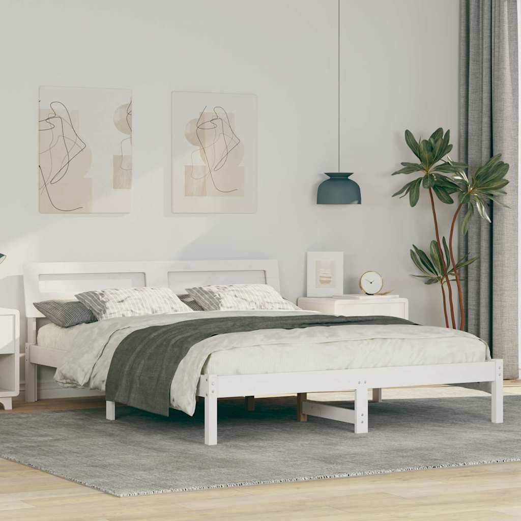 Estrutura de cama 100 x 200 cm Madeira de pinho maciço