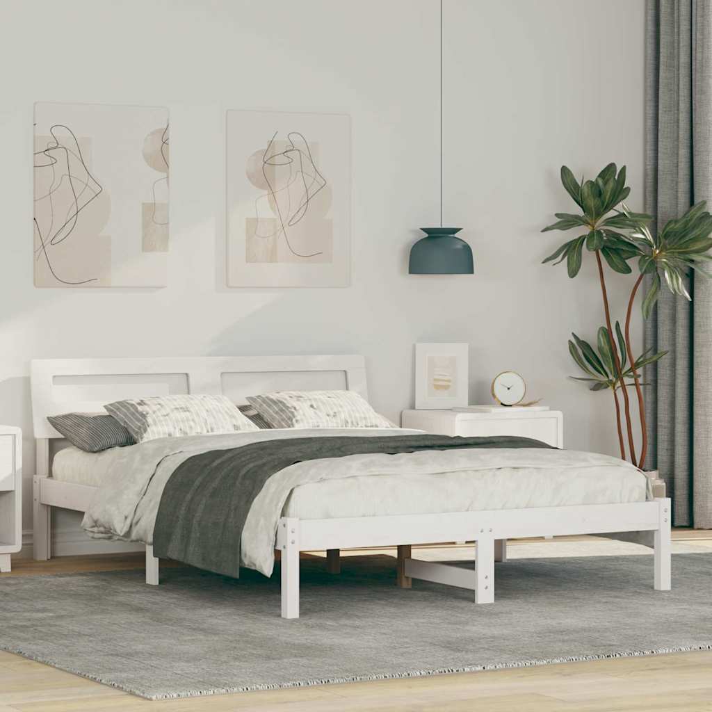 Estrutura de cama 100 x 200 cm Madeira de pinho maciço