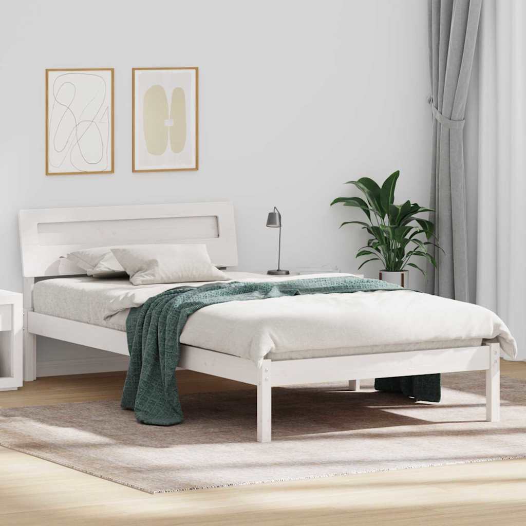 Estrutura de cama 100 x 200 cm Madeira de pinho maciço