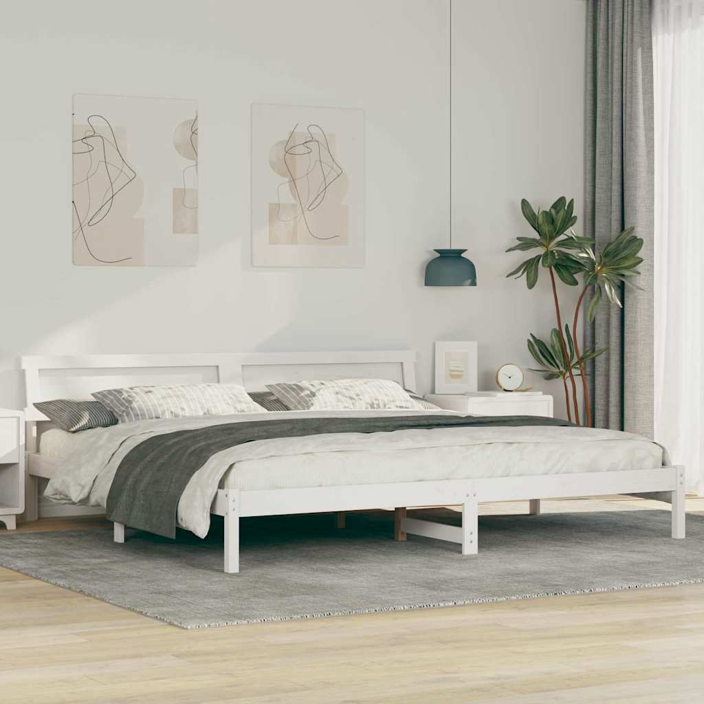 Estrutura de cama 100 x 200 cm Madeira de pinho maciço
