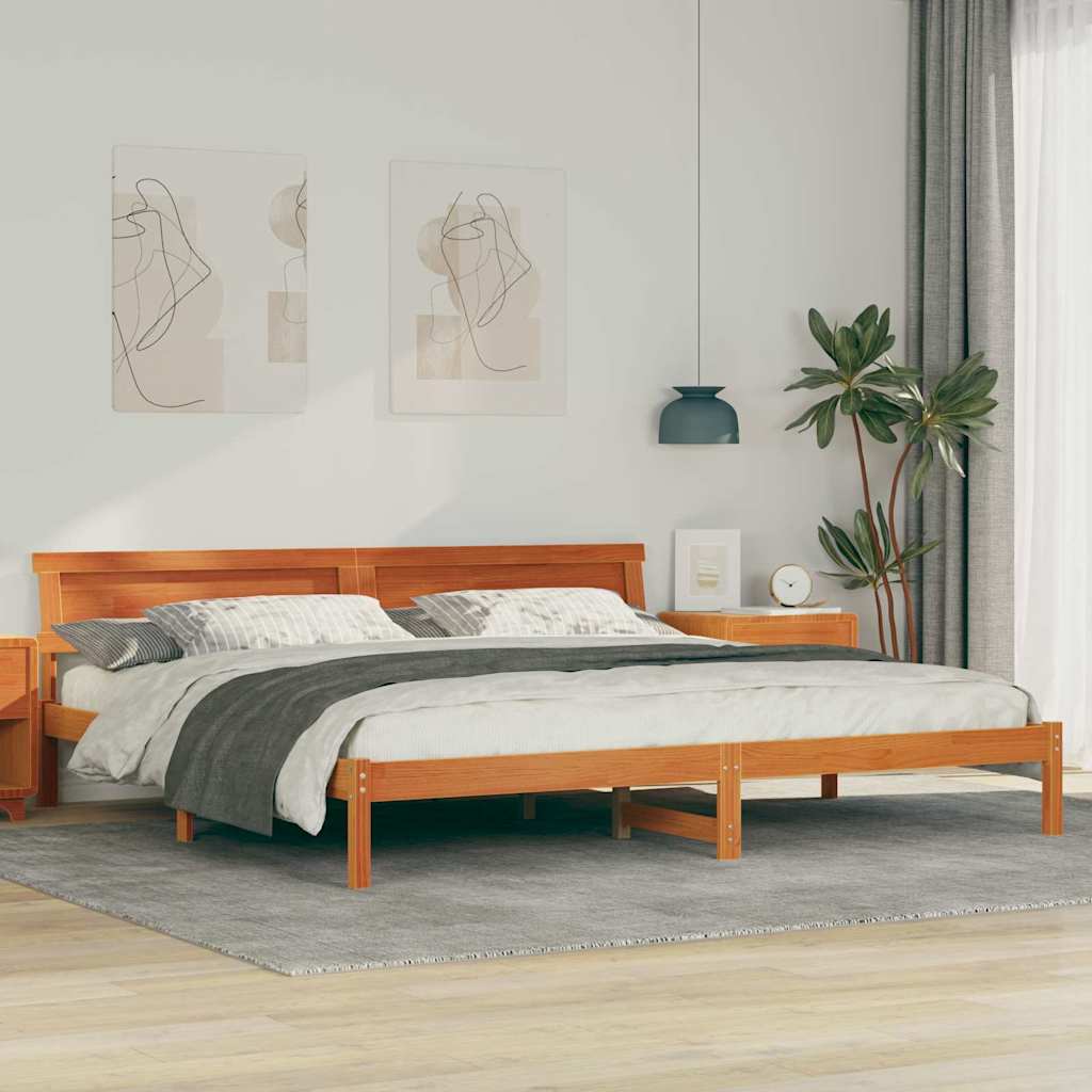 Estrutura de cama 100 x 200 cm Madeira de pinho maciço