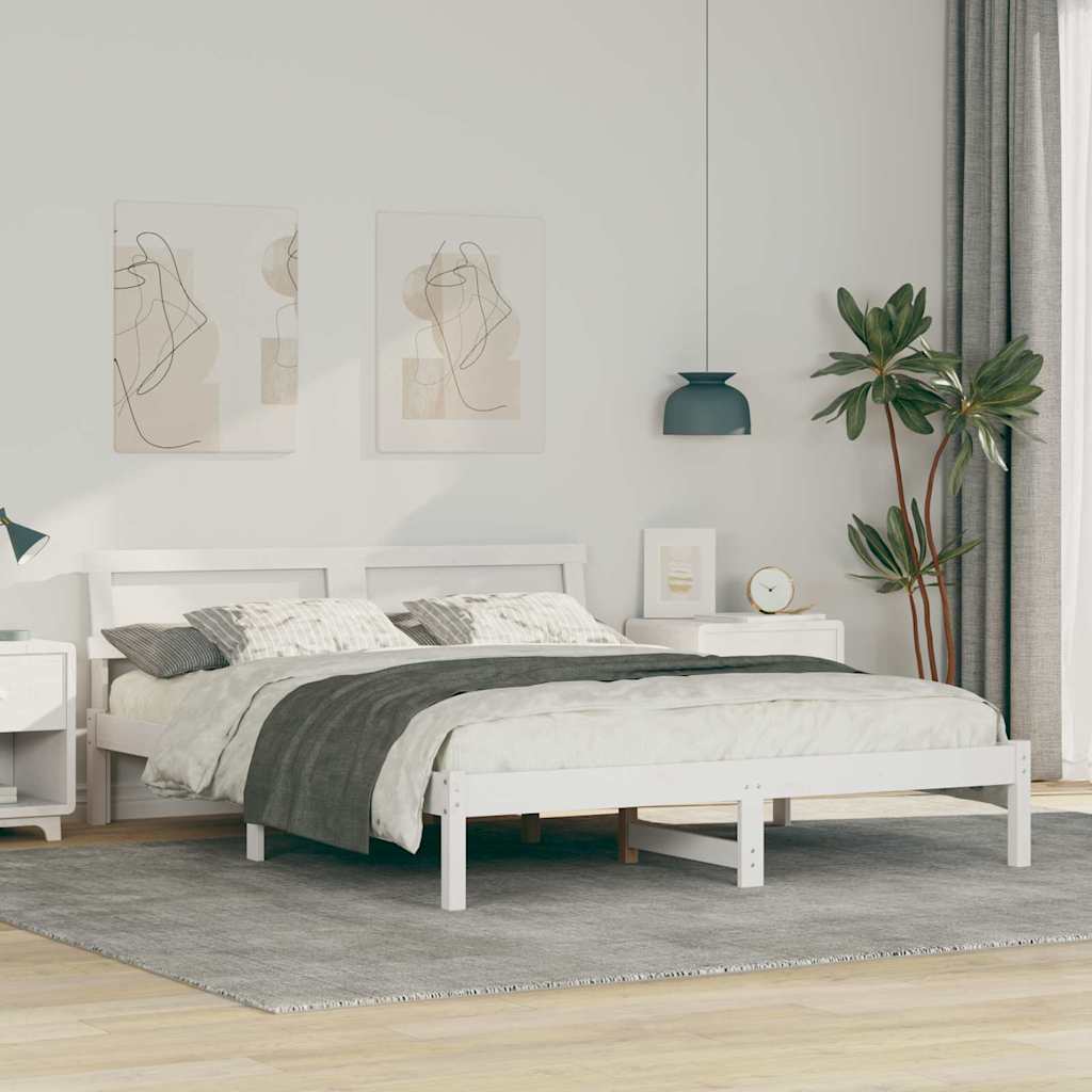 Estrutura de cama 100 x 200 cm Madeira de pinho maciço
