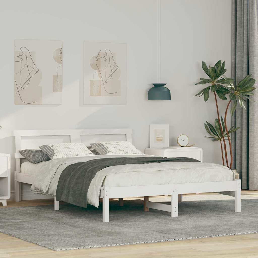 Estrutura de cama 100 x 200 cm Madeira de pinho maciço