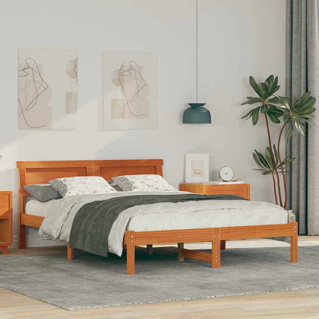 Estrutura de cama 100 x 200 cm Madeira de pinho maciço