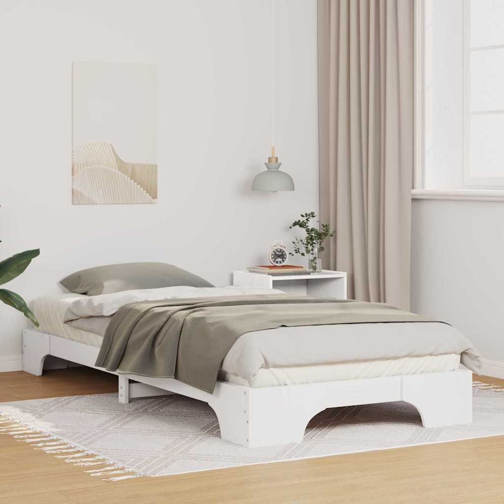 Estrutura de cama 100 x 200 cm Madeira de pinho maciço