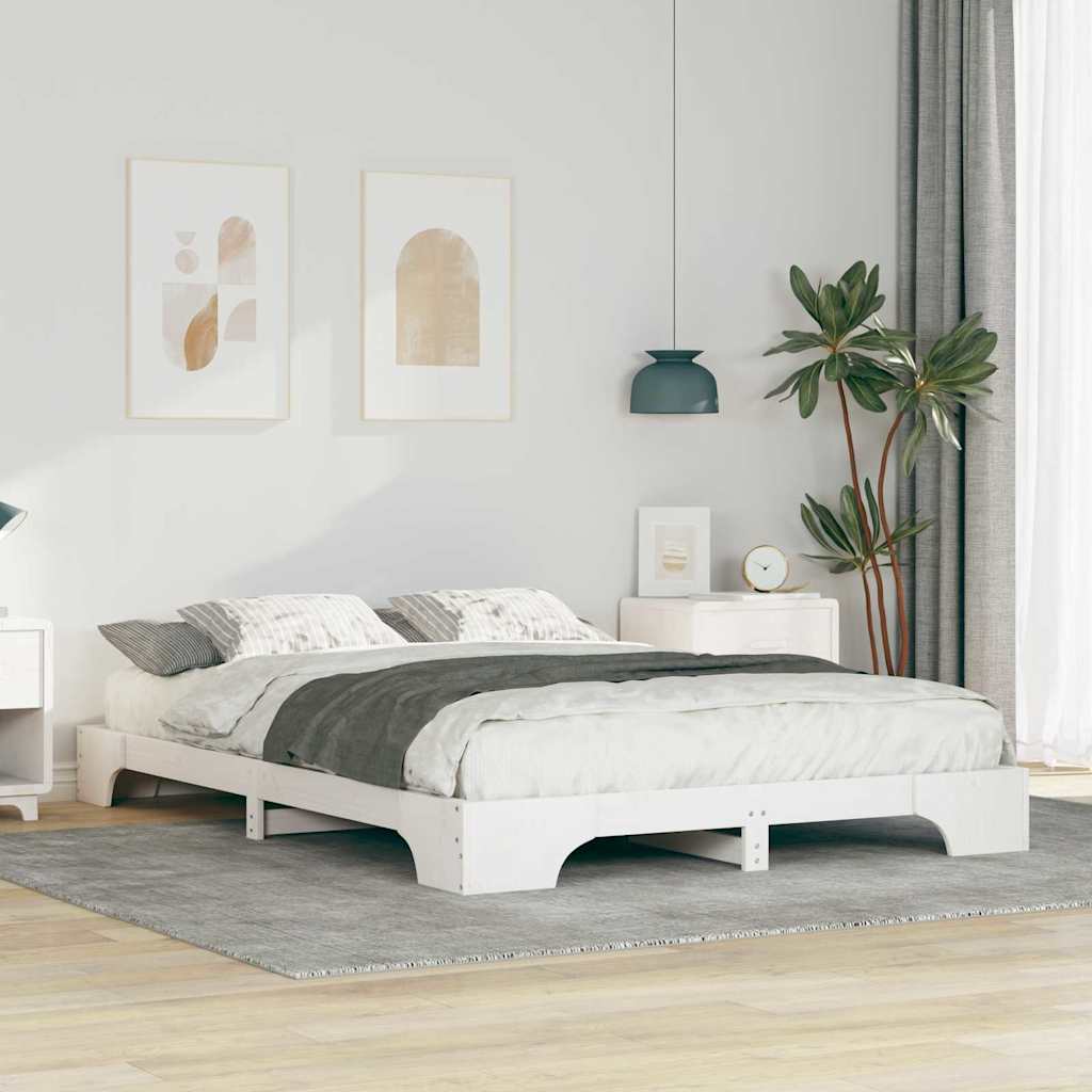 Estrutura de cama 100 x 200 cm Madeira de pinho maciço