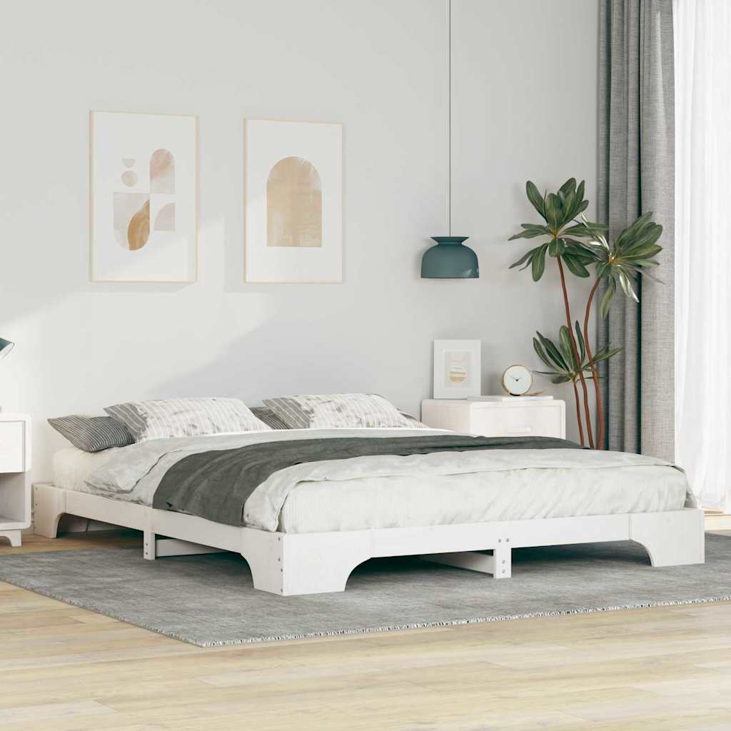 Estrutura de cama 100 x 200 cm Madeira de pinho maciço