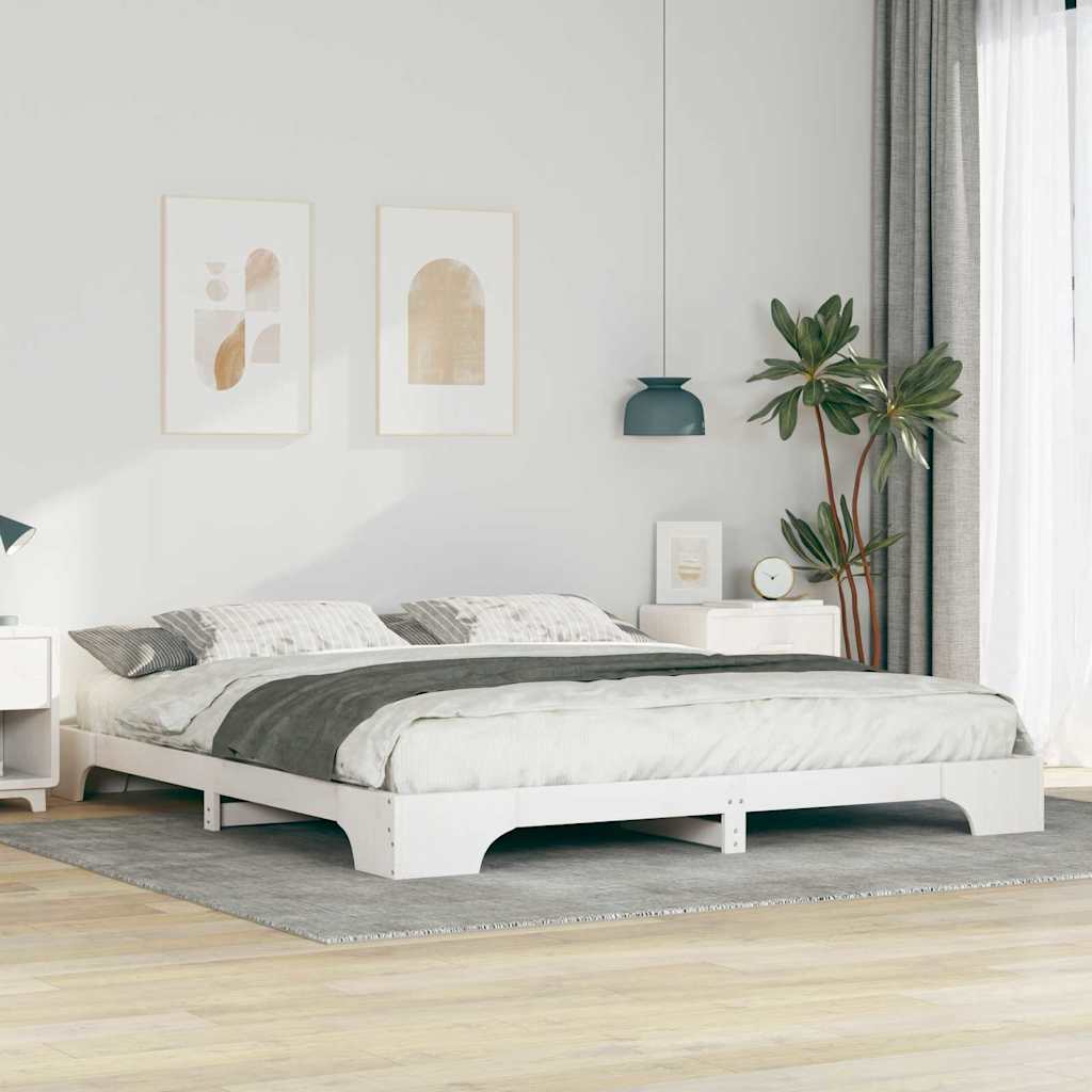 Estrutura de cama 100 x 200 cm Madeira de pinho maciço