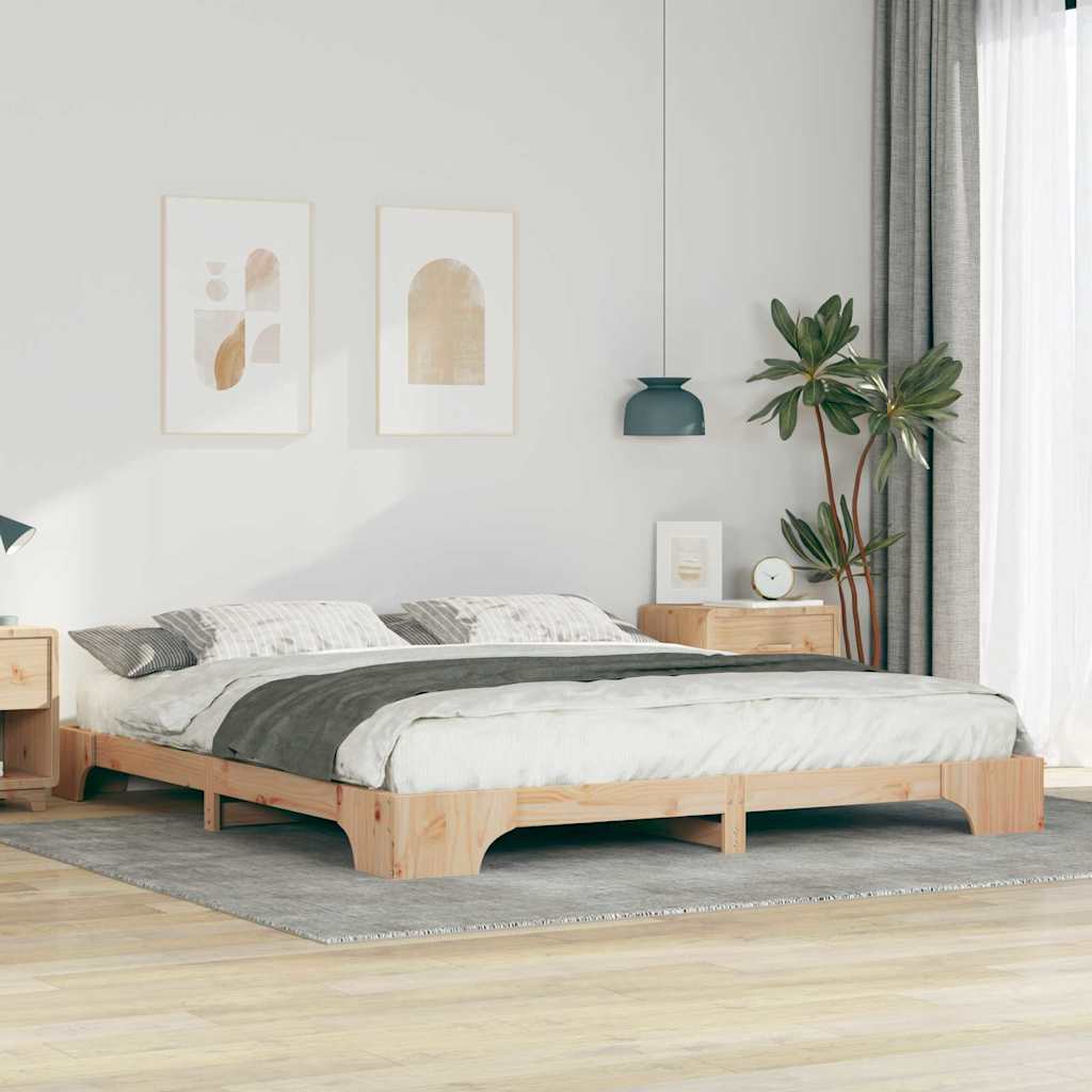 Estrutura de cama 100 x 200 cm Madeira de pinho maciço