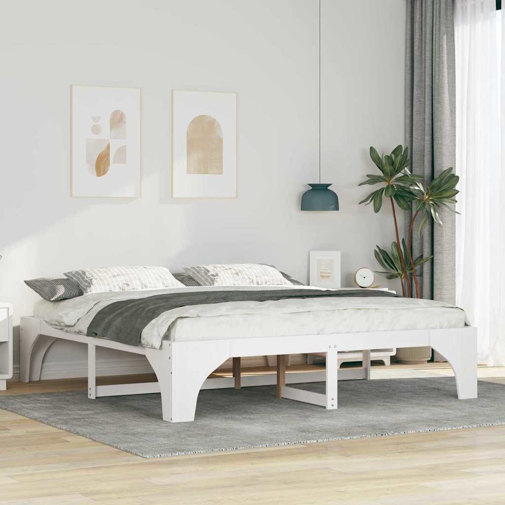 Estrutura de cama 100 x 200 cm Madeira de pinho maciço