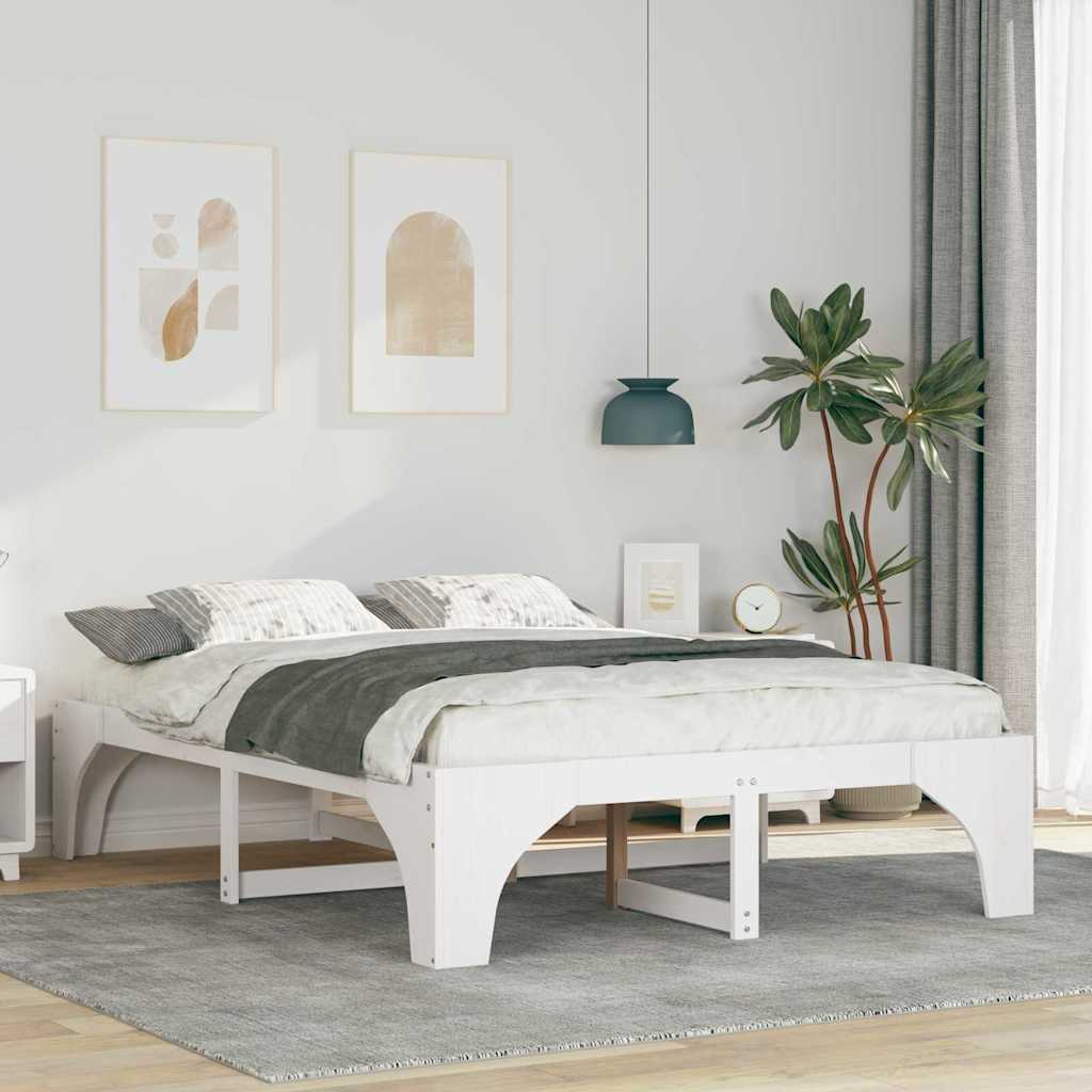 Estrutura de cama 100 x 200 cm Madeira de pinho maciço