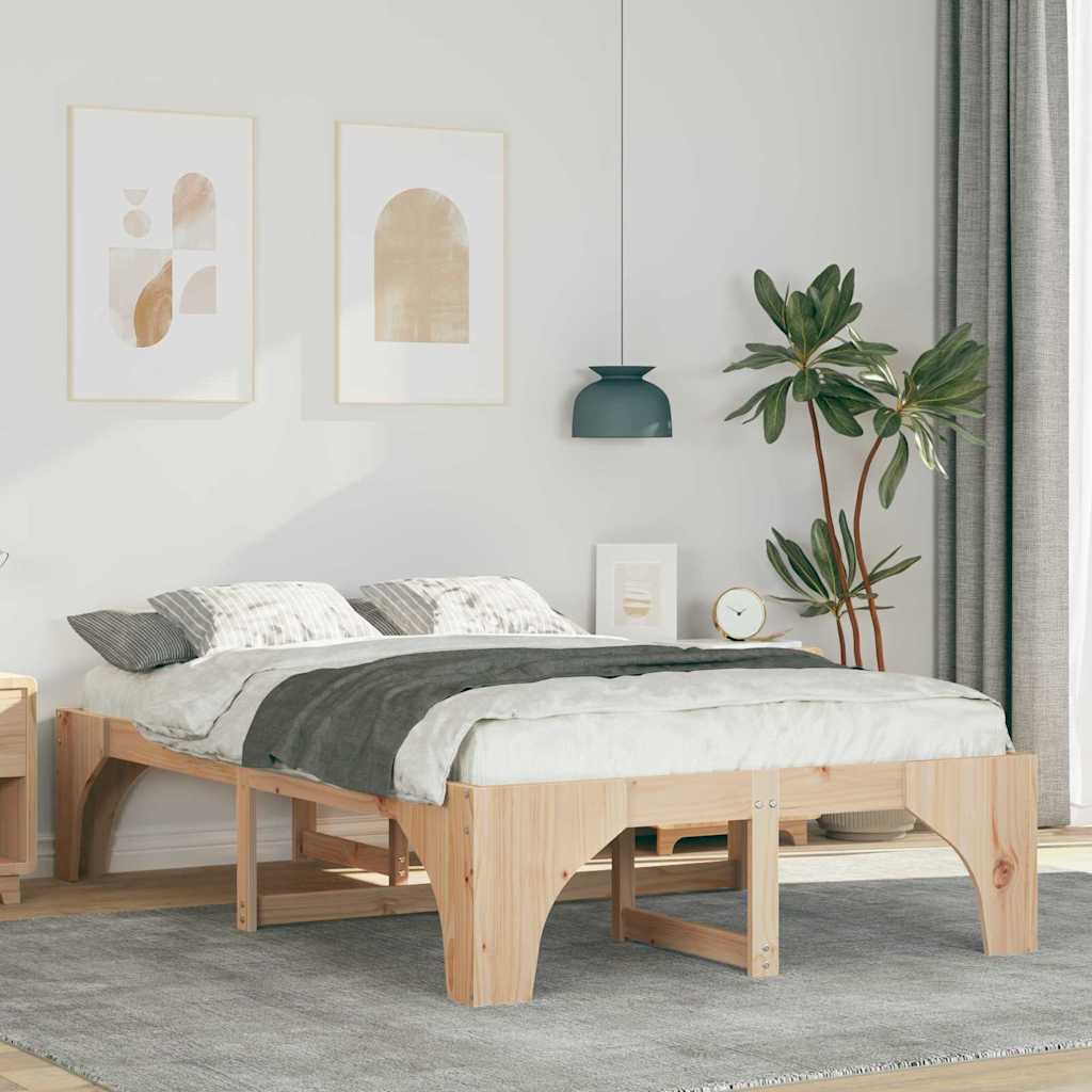 Estrutura de cama 100 x 200 cm Madeira de pinho maciço