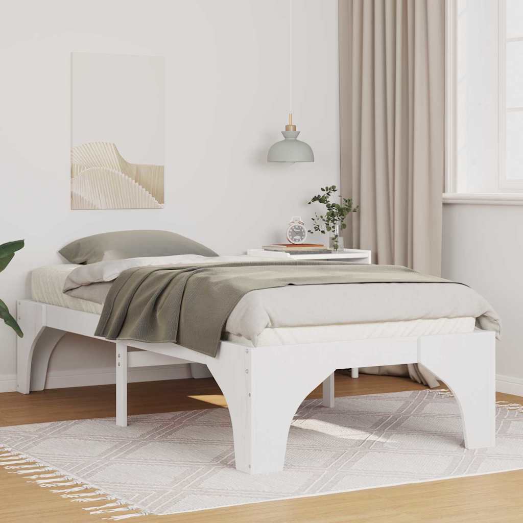 Estrutura de cama 100 x 200 cm Madeira de pinho maciço