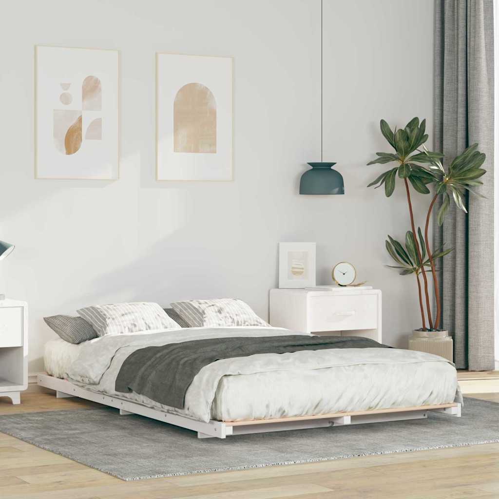 Estrutura de cama 100 x 200 cm Madeira de pinho maciço