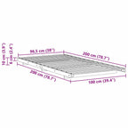 Estructura de cama 100 x 200 cm Madera de pino macizo