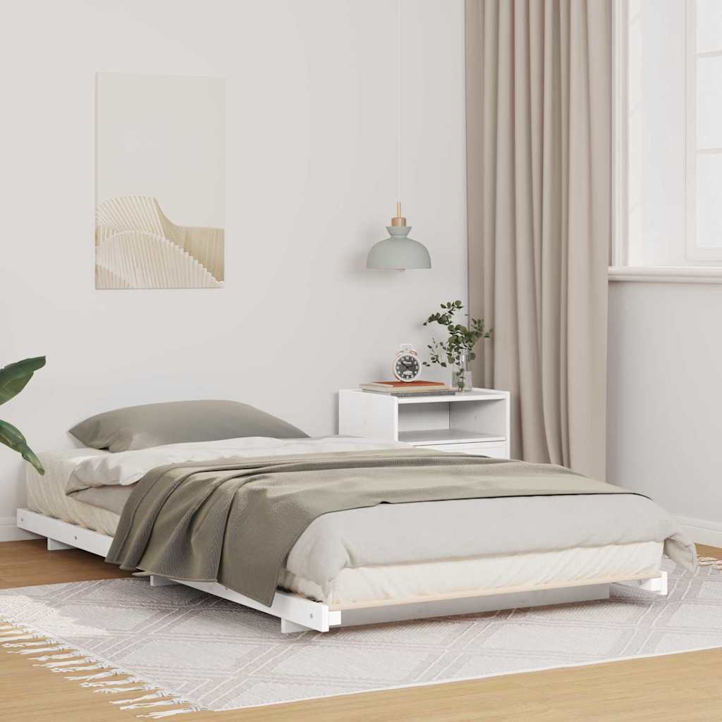Estrutura de cama 100 x 200 cm Madeira de pinho maciço
