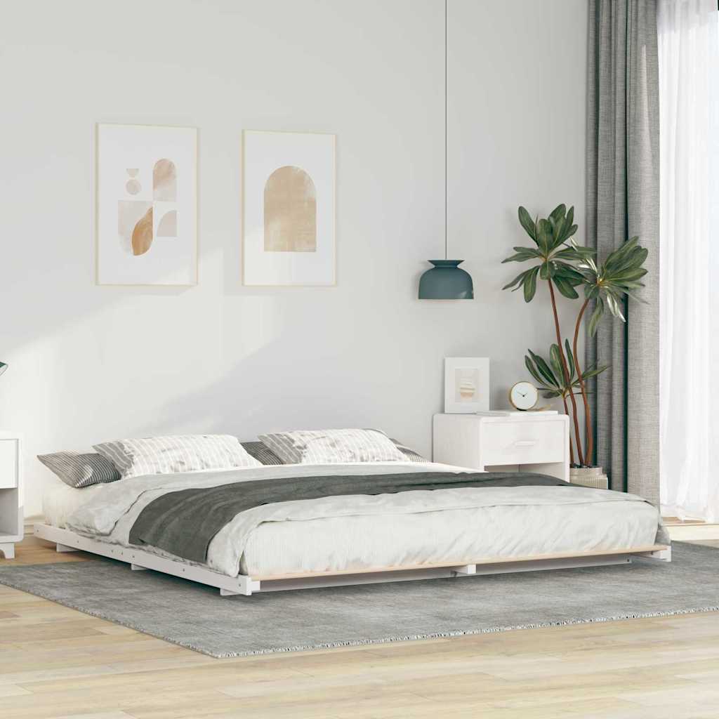 Estrutura de cama 100 x 200 cm Madeira de pinho maciço