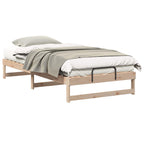 Estructura de cama Marrón 100 x 200 cm Madera de pino macizo