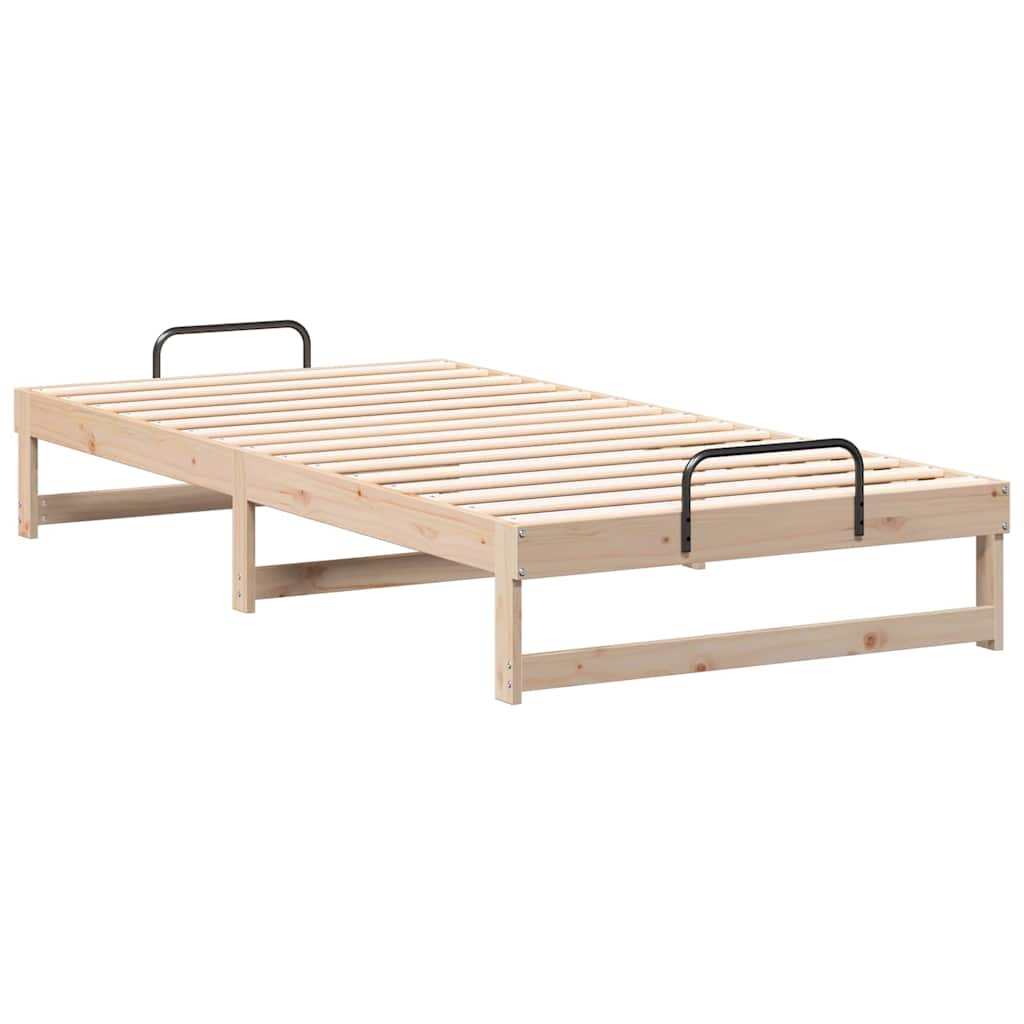 Estructura de cama Marrón 100 x 200 cm Madera de pino macizo