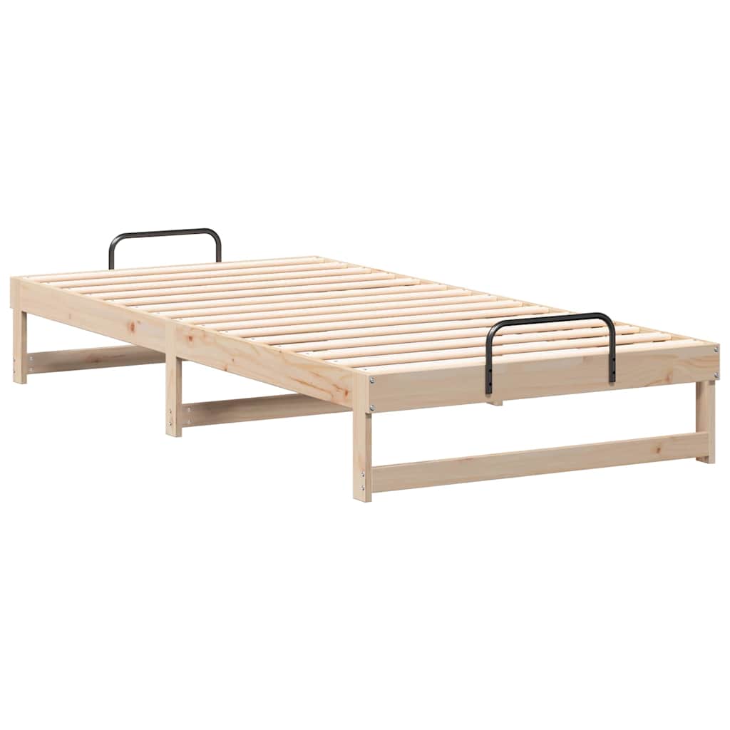 Estructura de cama Marrón 100 x 200 cm Madera de pino macizo
