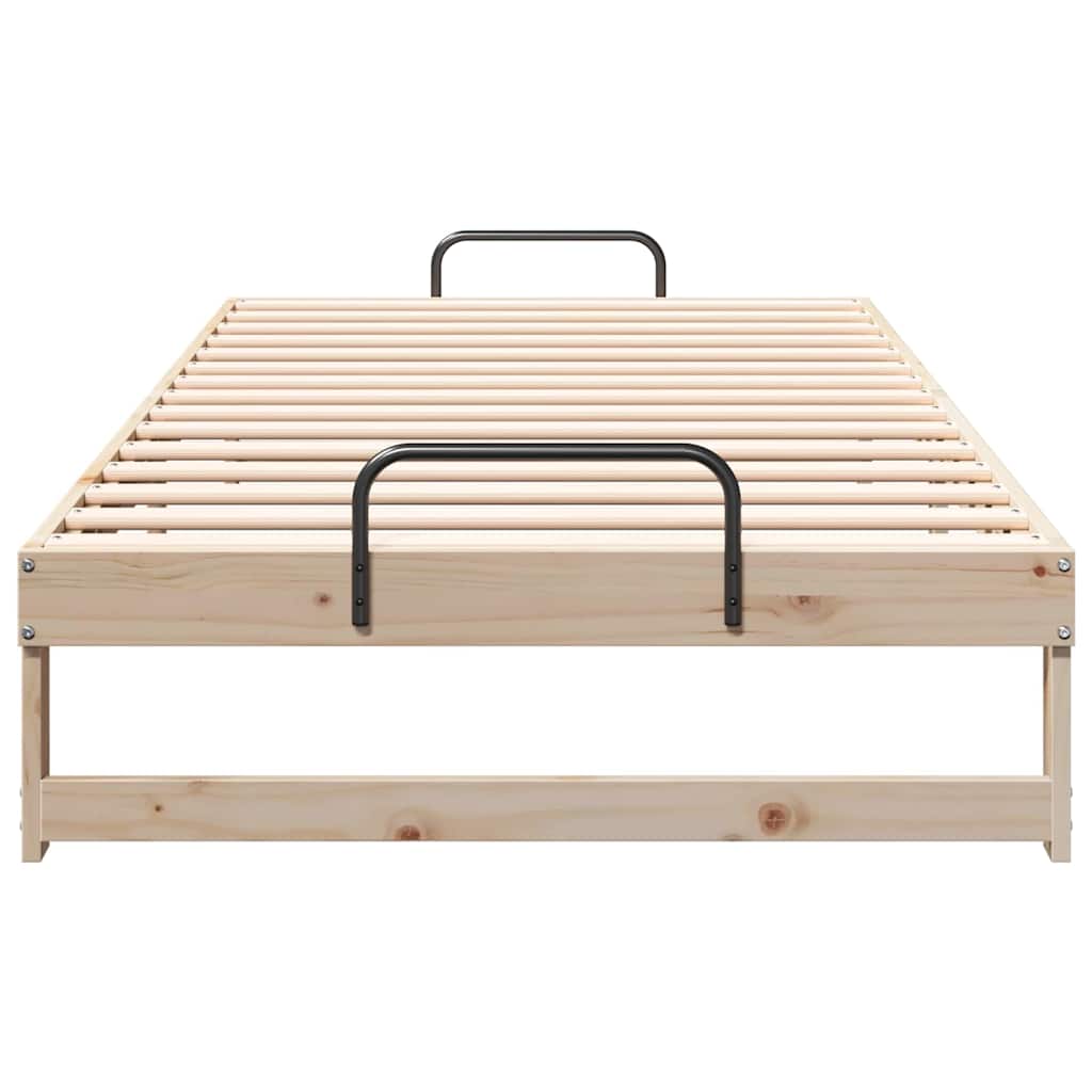 Estructura de cama Marrón 100 x 200 cm Madera de pino macizo