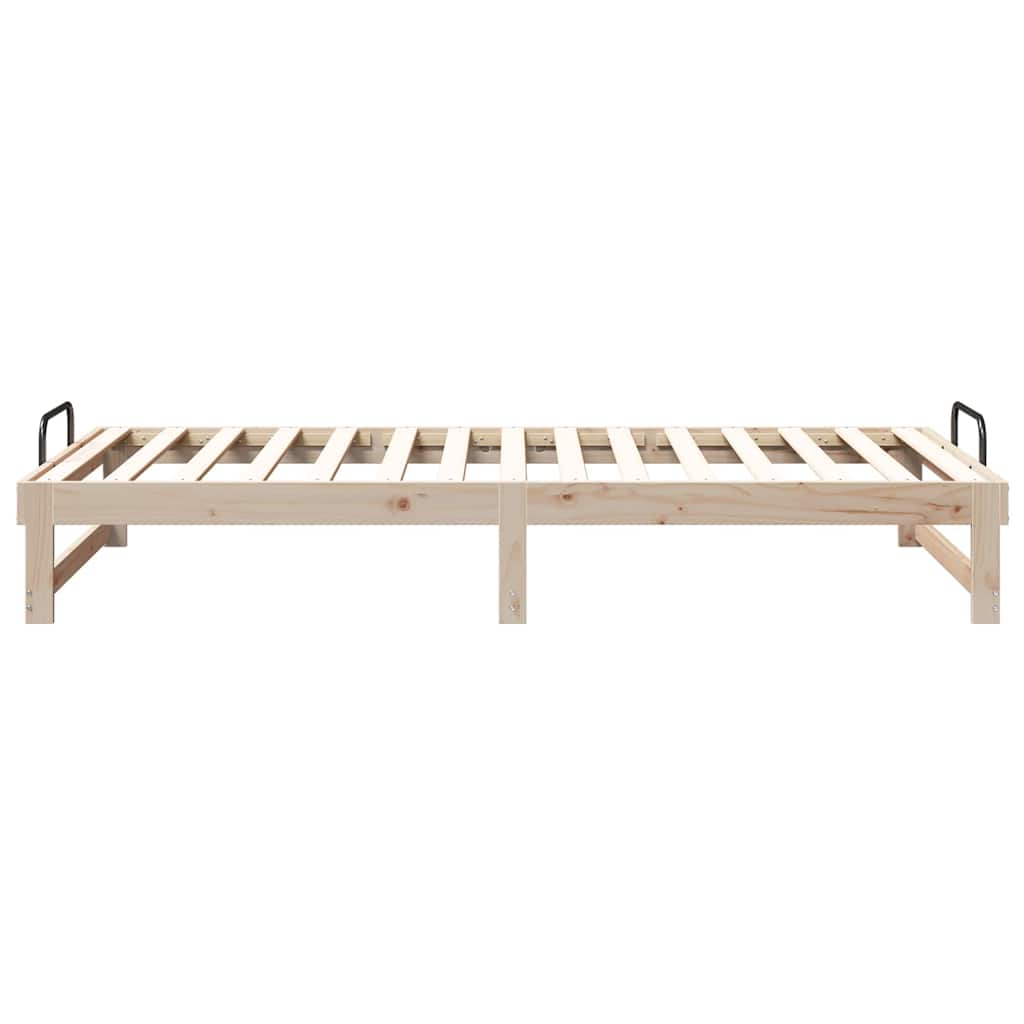 Estructura de cama Marrón 100 x 200 cm Madera de pino macizo
