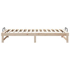 Estructura de cama Marrón 100 x 200 cm Madera de pino macizo