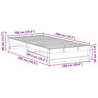 Estructura de cama Marrón 100 x 200 cm Madera de pino macizo