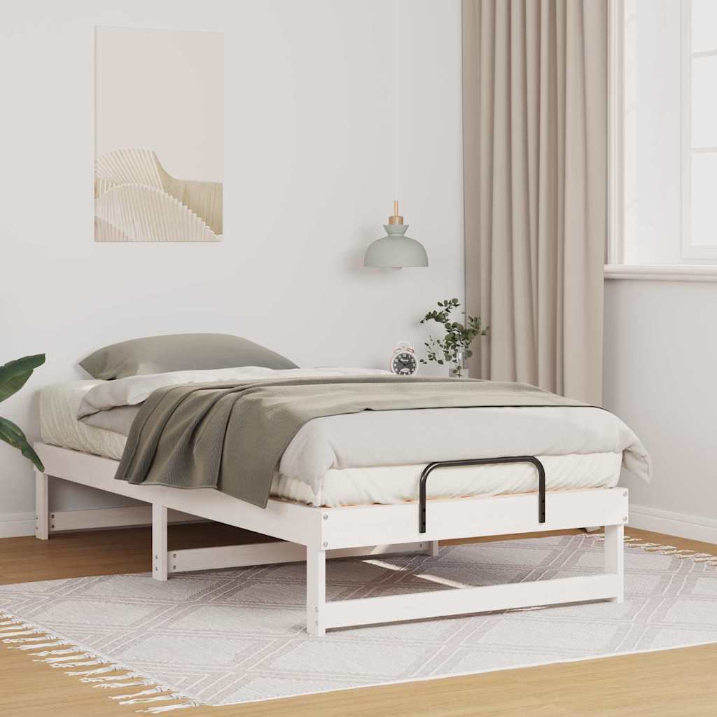 Estrutura de cama 100 x 200 cm Madeira de pinho maciço