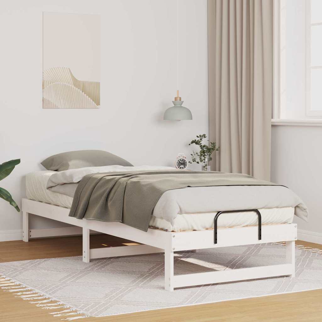 Estrutura de cama 100 x 200 cm Madeira de pinho maciço