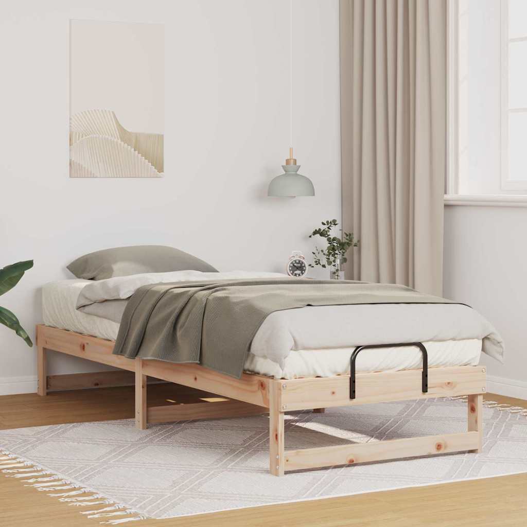 Estrutura de cama Castanho 100 x 200 cm Madeira de pinho maciço