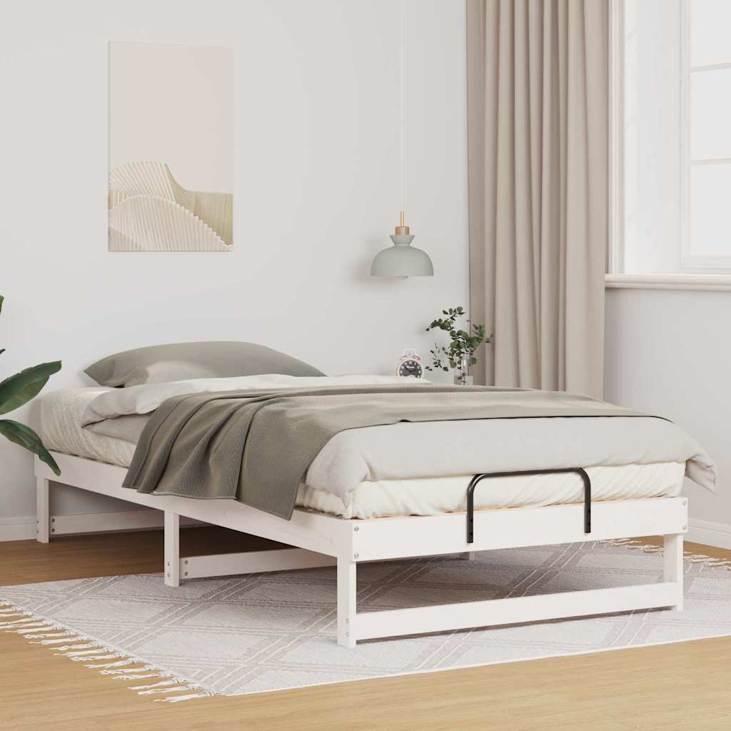 Estrutura de cama 100 x 200 cm Madeira de pinho maciço