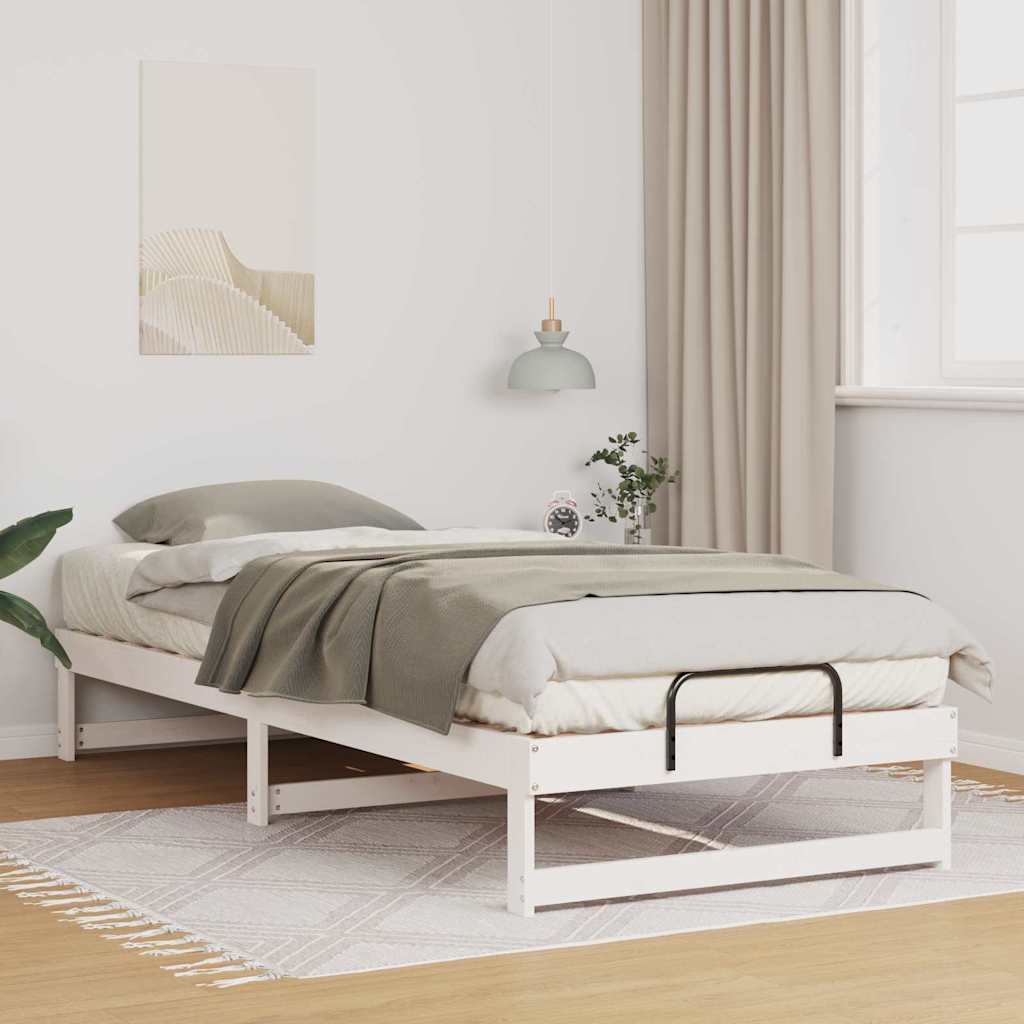 Estrutura de cama 100 x 200 cm Madeira de pinho maciço
