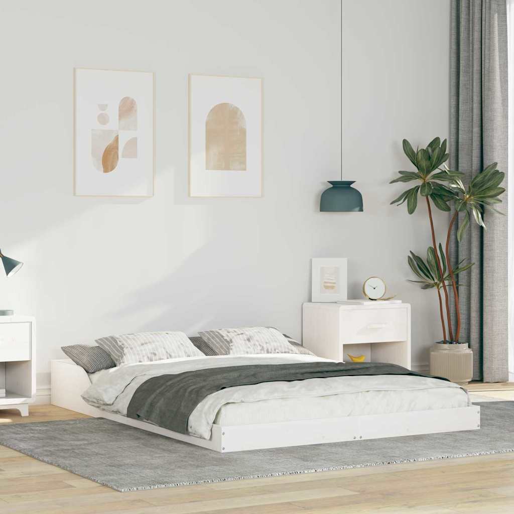Estrutura de cama 100 x 200 cm Madeira de pinho maciço