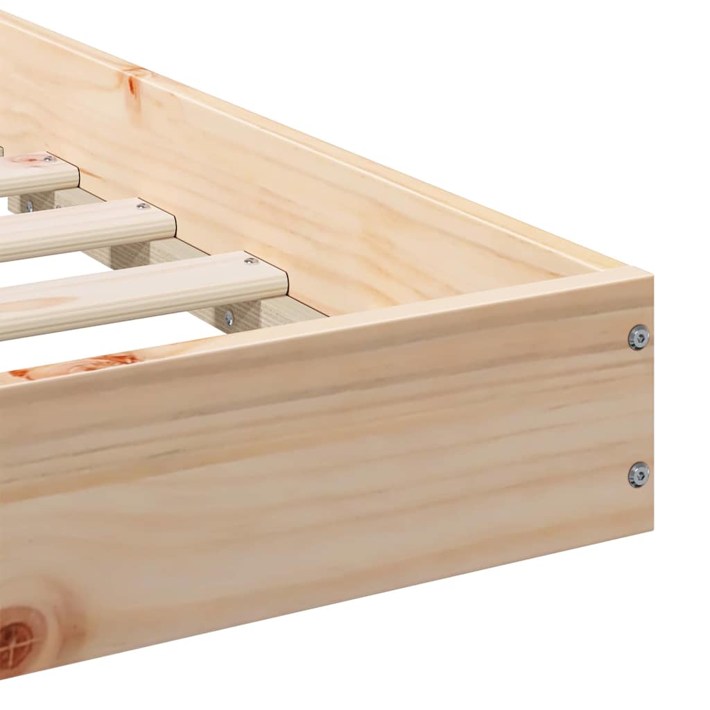 Estructura de cama Marrón 120 x 190 cm Madera de pino macizo