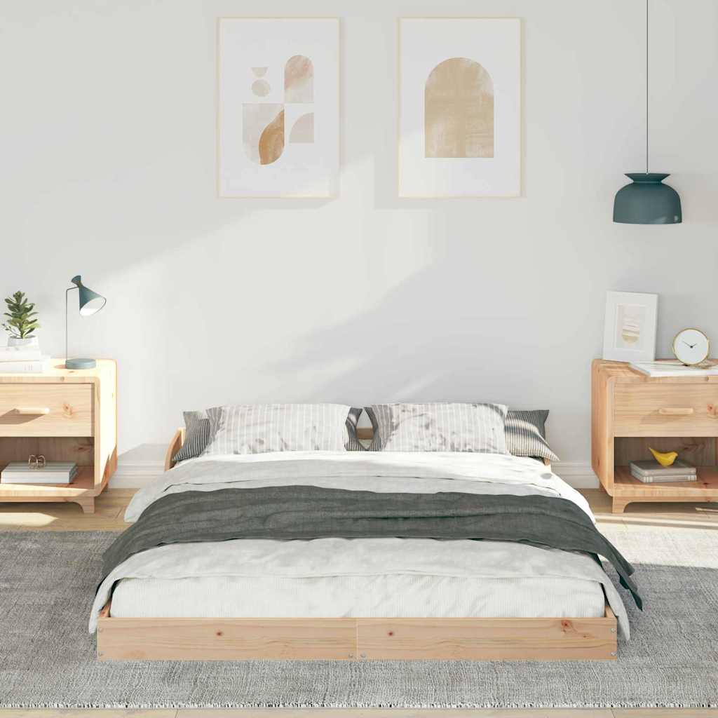 Estructura de cama Marrón 120 x 190 cm Madera de pino macizo