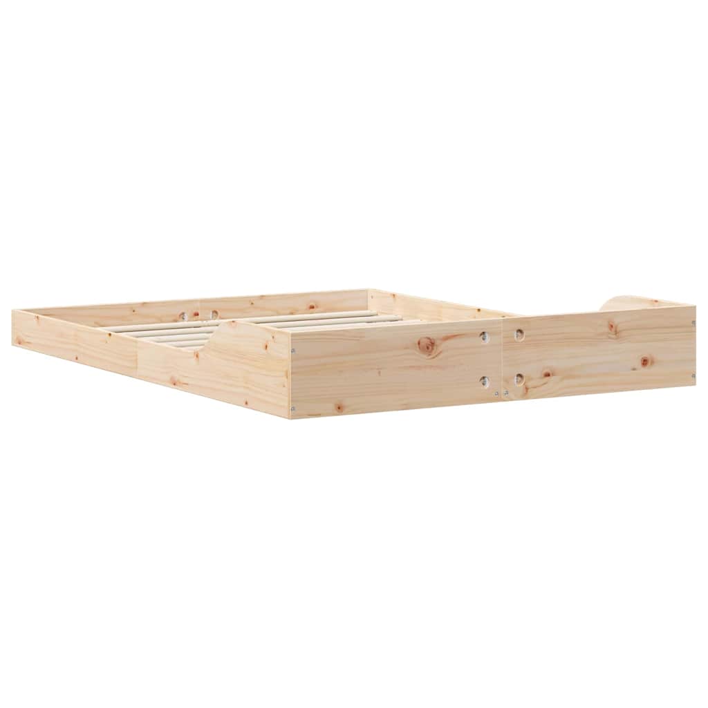 Estructura de cama Marrón 120 x 190 cm Madera de pino macizo