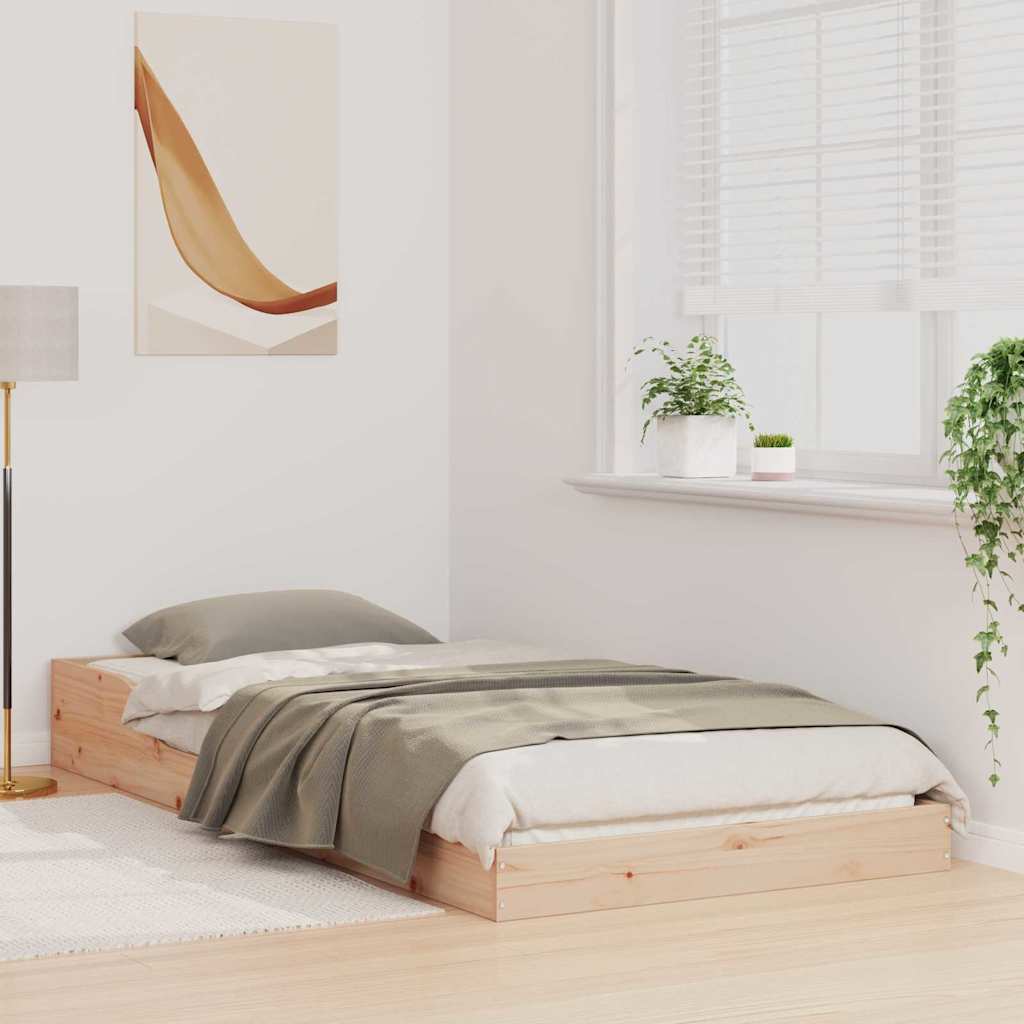 Estructura de cama Natural 100 x 200 cm Madera de pino macizo