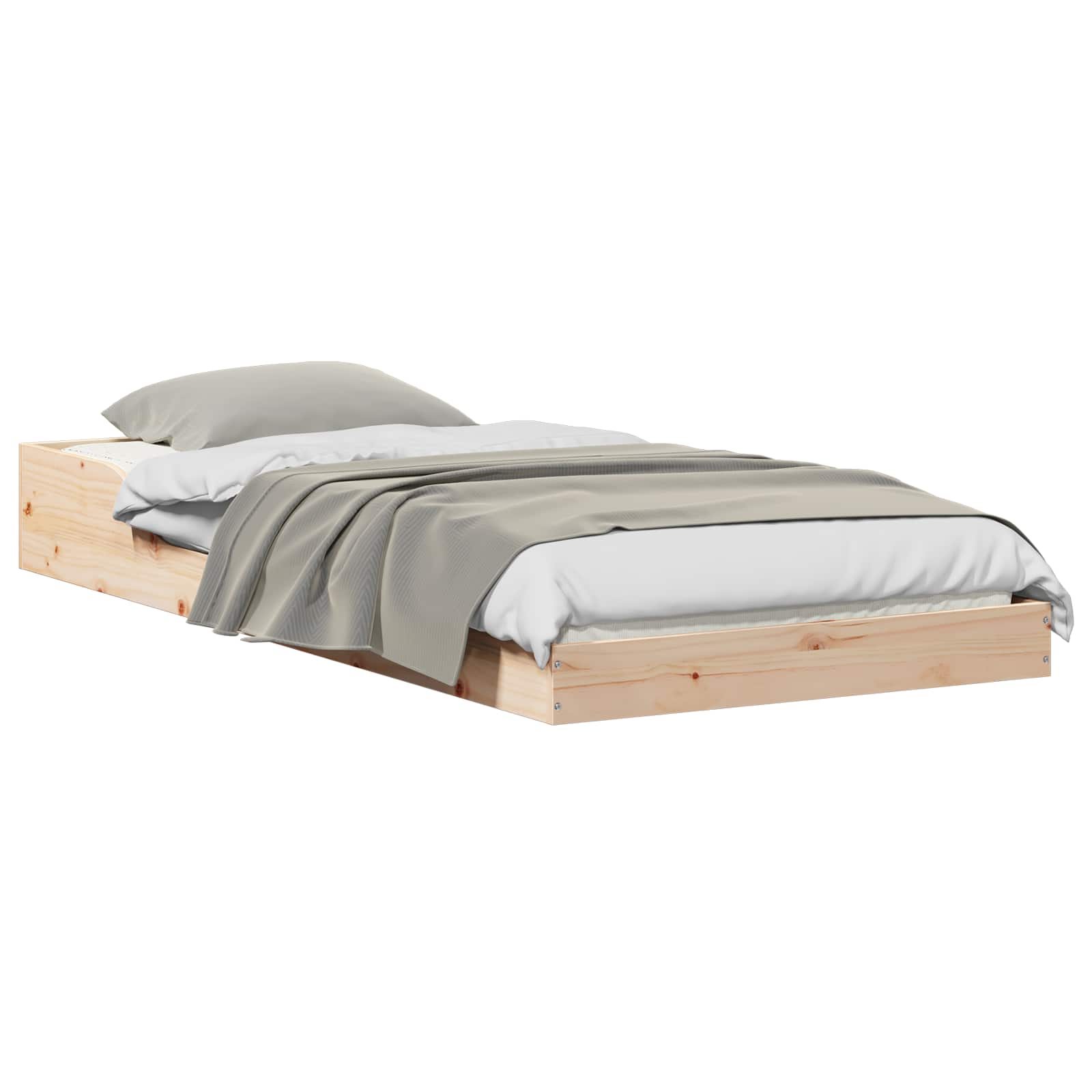 Estructura de cama Natural 100 x 200 cm Madera de pino macizo