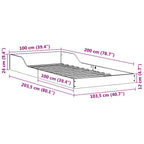 Estructura de cama 100 x 200 cm Madera de pino macizo