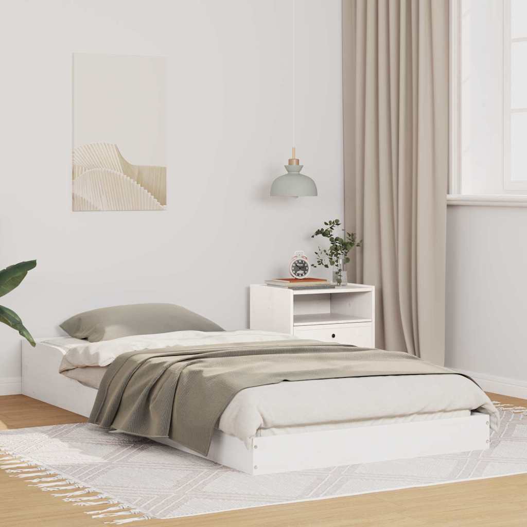 Estrutura de cama 100 x 200 cm Madeira de pinho maciço