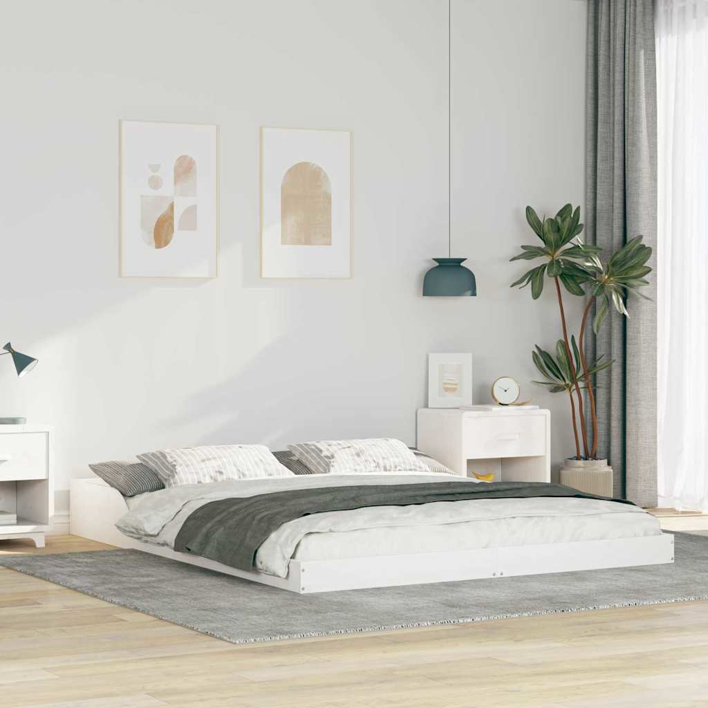 Estrutura de cama 100 x 200 cm Madeira de pinho maciço