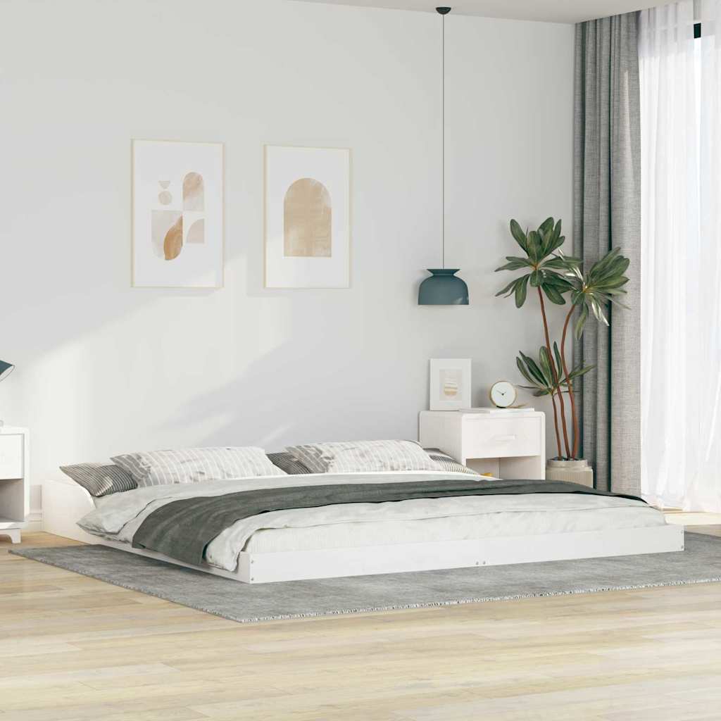 Estrutura de cama 100 x 200 cm Madeira de pinho maciço