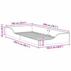 Estructura de cama 100 x 200 cm Madera de pino macizo