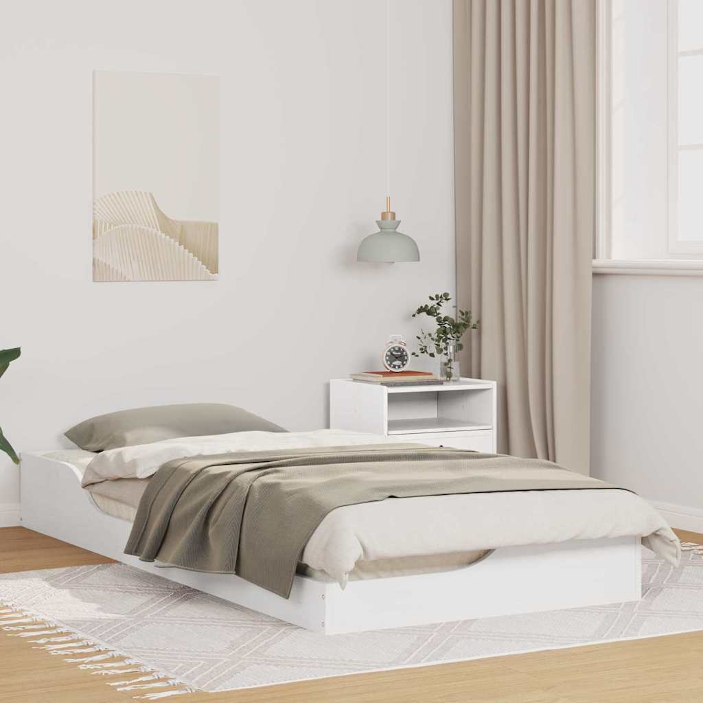 Estrutura de cama 100 x 200 cm Madeira de pinho maciço