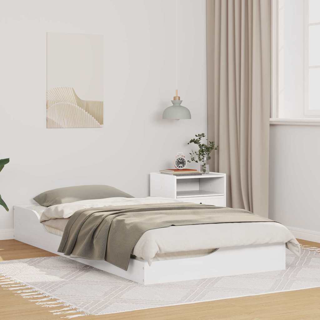 Estrutura de cama 100 x 200 cm Madeira de pinho maciço