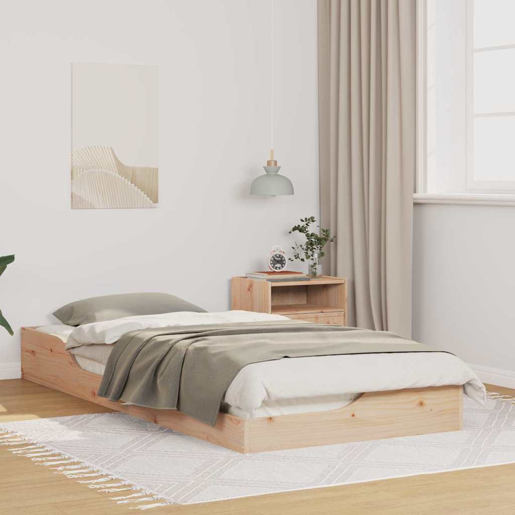 Estrutura de cama 100 x 200 cm Madeira de pinho maciço
