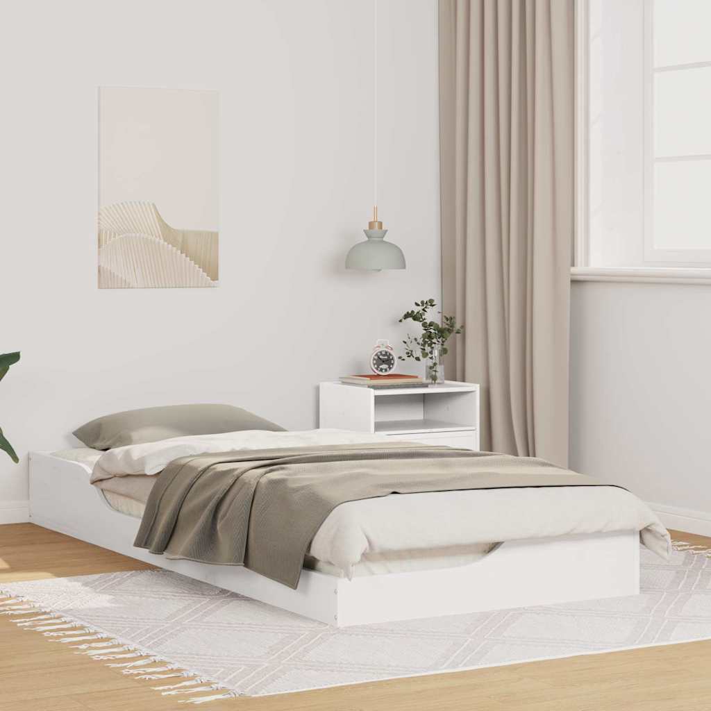 Estrutura de cama 100 x 200 cm Madeira de pinho maciço