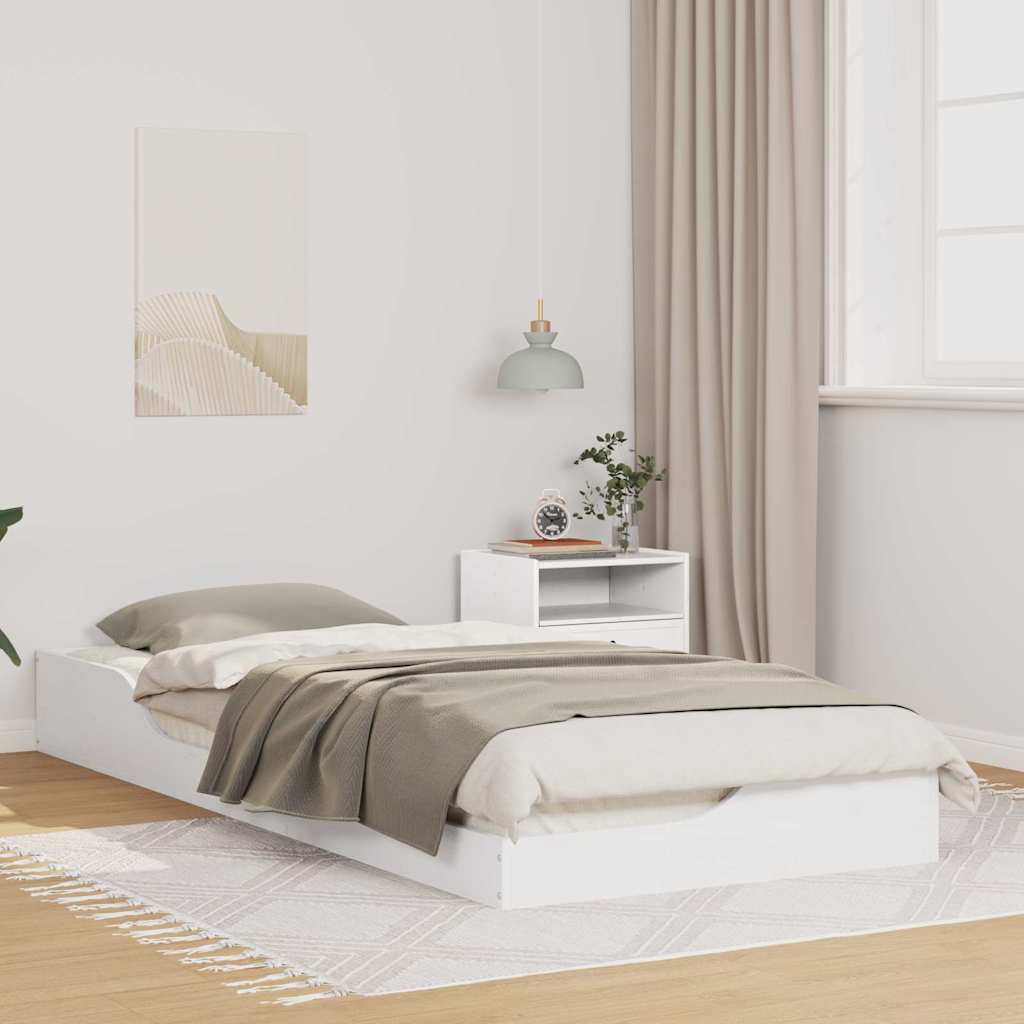 Estrutura de cama 100 x 200 cm Madeira de pinho maciço