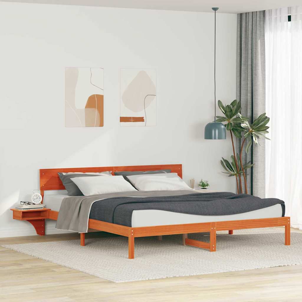 Estrutura de cama 100 x 200 cm Madeira de pinho maciço